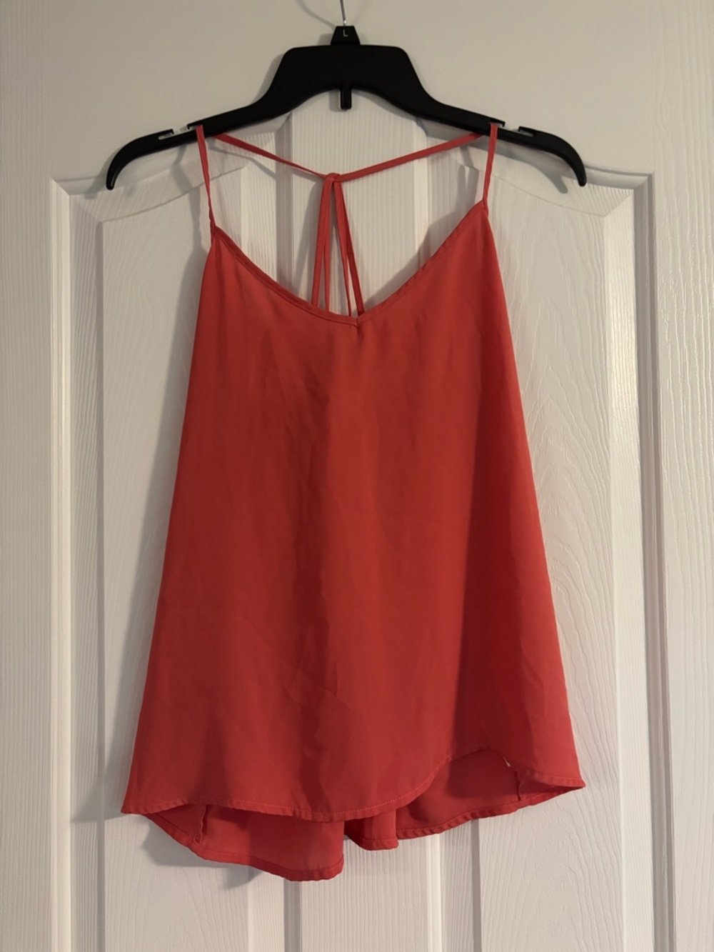 Abercrombie & Fitch Coral Spaghetti-Strap V-Neck Tank
